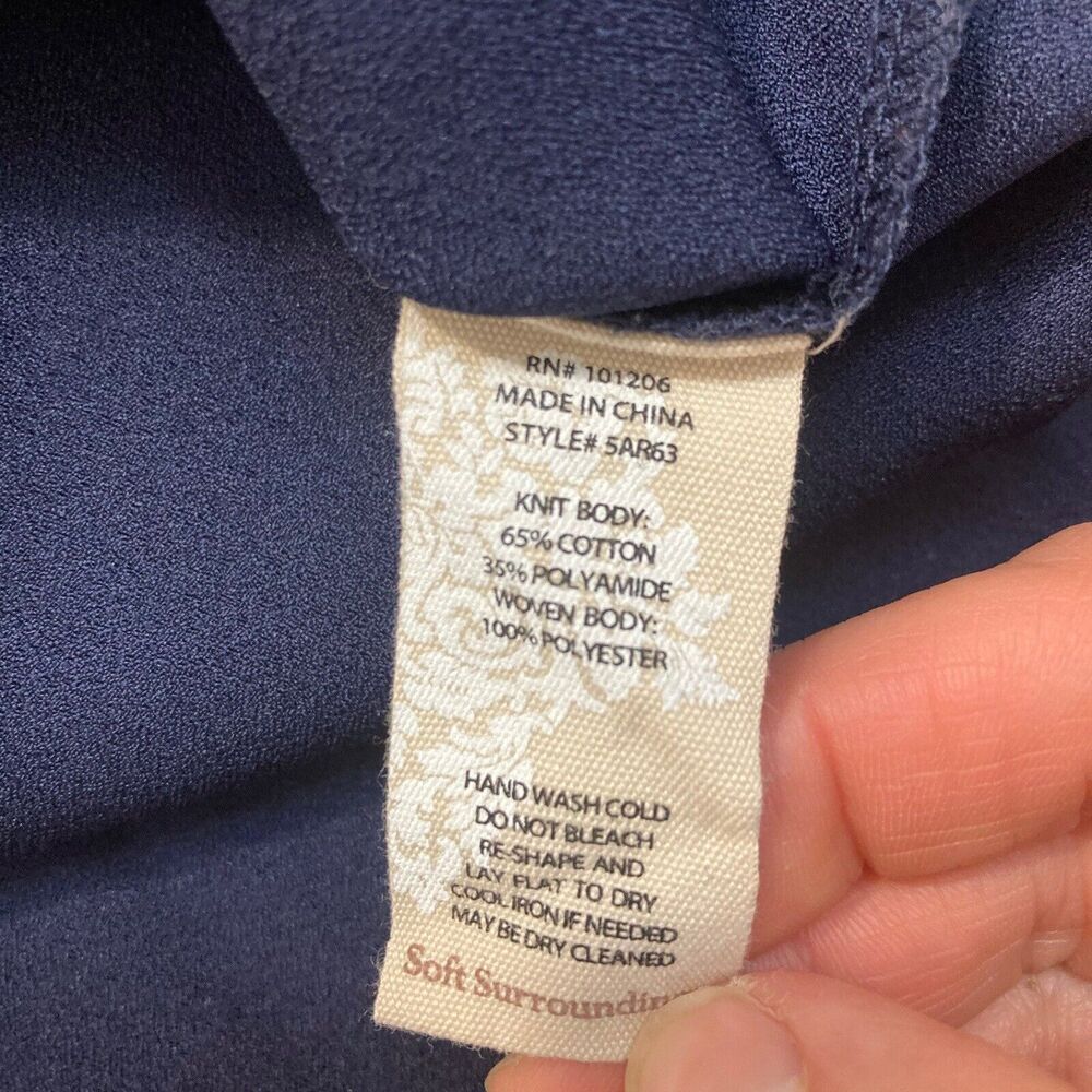 Soft Surroundings Deep Blue Button-Up Cardigan - Picture 6 of 9